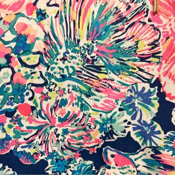 Lilly Pulitzer Sorella Long Sleeve Fish Print Pullover Top Women’s Medium - Picture 10 of 12